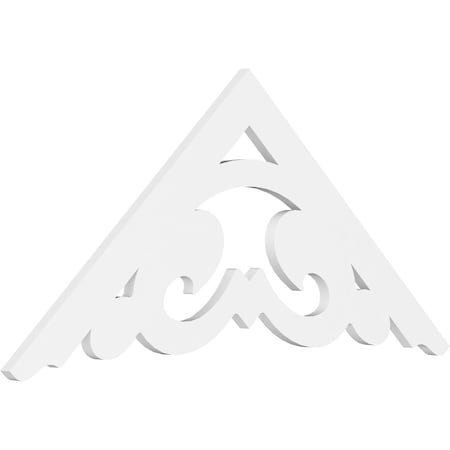 Ekena Millwork Pitch Preston Architectural Grade PVC Gable Pediment, 48"W x 22"H x 1"P (11/12) GPP048X022X100PRE